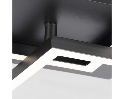 Svart LED taklampa med geometrisk design