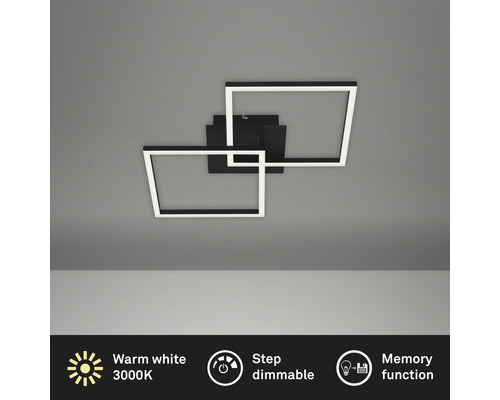 Svart LED taklampa med kvadratisk design