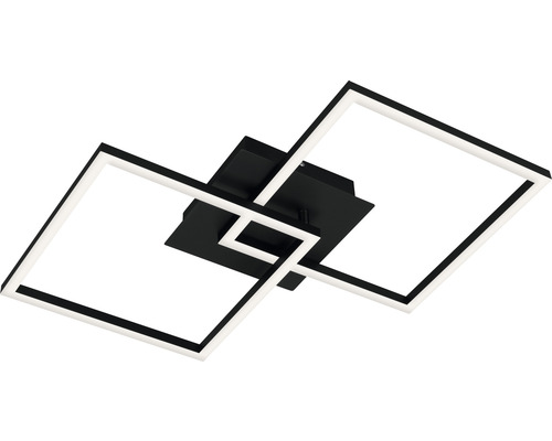 Svart LED taklampa med kvadratisk design