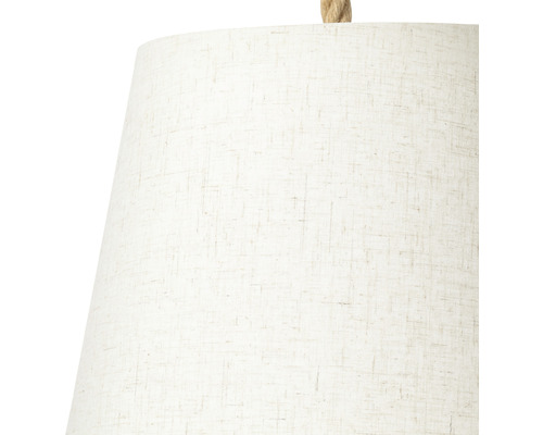 Detalj av en textillampa med kabelupphängning