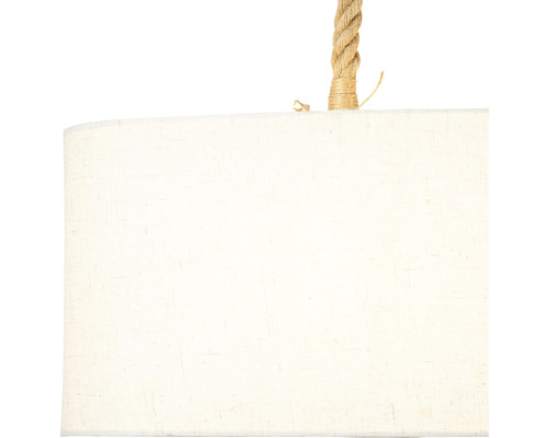 Hänglampa med tygskärm och repupphängning