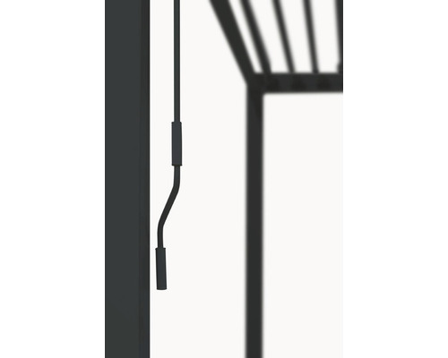 Detaljvy av en vevmekanism för en markis.