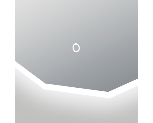 Belyst spegel med beröringssensor