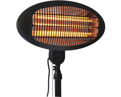 Infraröd värmelampa på stativ för utomhusbruk
