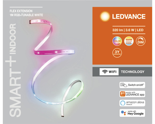 LEDVANCE Smart Indoor Flex Extension, en meter lång, RGB plus justerbar vit
