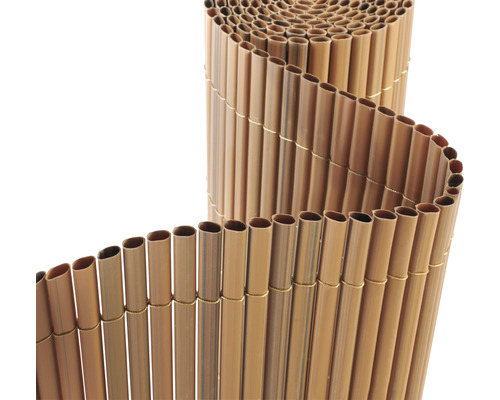 Insynsskydd KONSTA PVC oval form 3x0,9m teakfärgat Bambu matta rullad för trädgårdsstaket