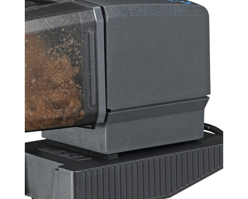 Detaljvy av en foderautomat för akvarier