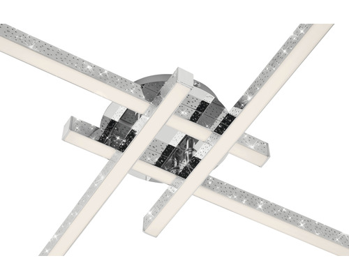 Taklampa med kromutseende och integrerade lysdioder