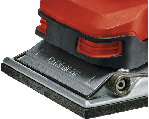 Detaljvy av en planslipmaskin med Extreme Fix funktion