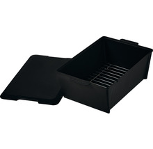 Svart rökbox med lock och insats
