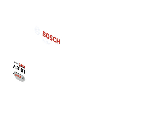 Bosch logotyp och 10,8 volts batteri