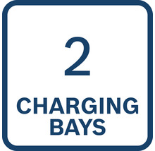 Symbol för två laddstationer