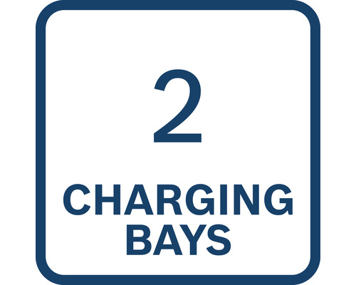 Symbol för två laddstationer