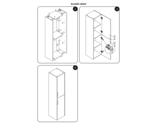 Instruktioner för montering av ett skåp