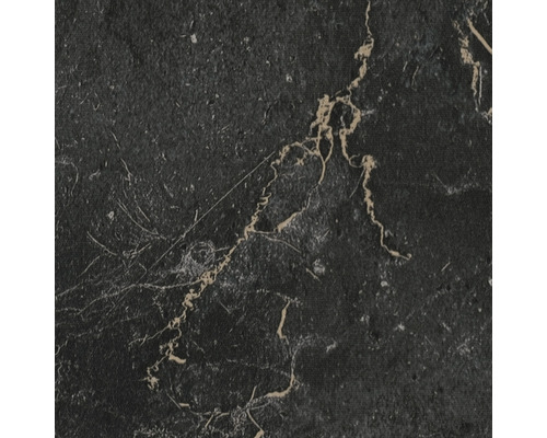 Närbild av en svart bänkskiva med marmorering