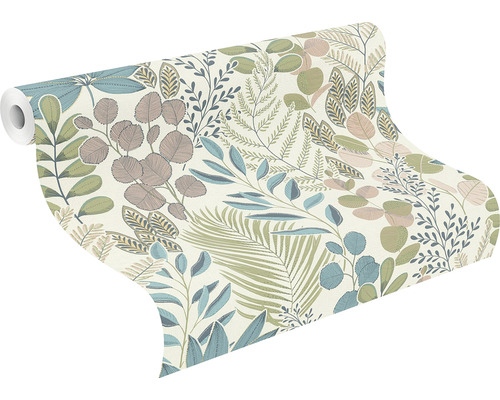 Tapetrulle med bladmönster