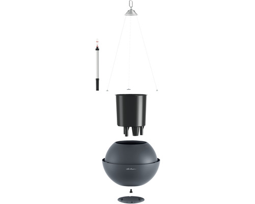 Enstaka planteringskula med bevattningssystem och nivåindikator i enskilda delar