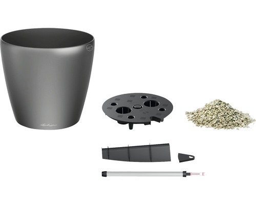 Lechuza Classico Premium 21 komplett set med blomkruka, insats, jordsubstrat och vattennivåindikator