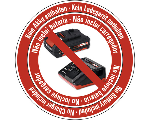 Symbol: Inget batteri, ingen laddare ingår