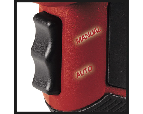 Detaljvy av ett verktyg med en omkopplare för att växla mellan manuellt och automatiskt läge