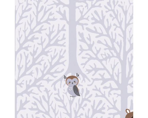 Tapet med ugglor och träd