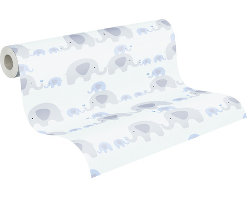Tapetrulle med elefantmönster för barnrum