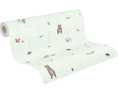 Tapetrulle med skogsdjursmotiv