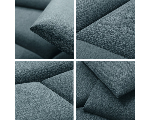 Detaljvy av en möbel med tygklädsel