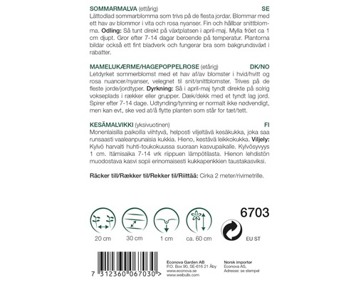 Information om sommarblommorfrön