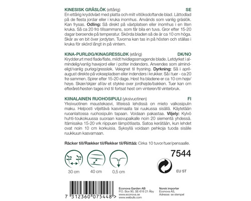 Information om kinesisk gräslök