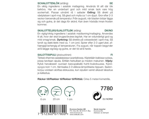 Information om plantering av schalottenlök