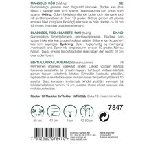 Information om sådd och skörd av mangold och rödbeta