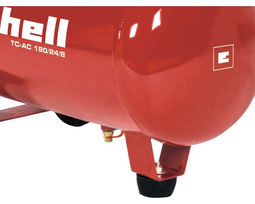 Detaljvy av en Einhell TC-AC 190/24/8 kompressor