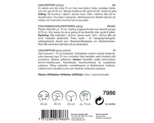 Information om chilipeppar odling
