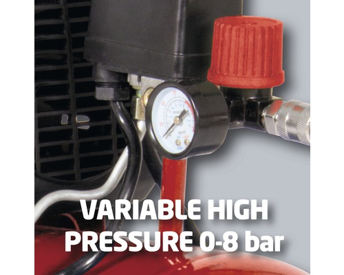 Detalj av en luftkompressor med manometer och tryckregulator