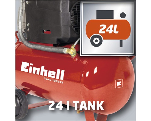 Einhell TC-AC 190-24-8 kompressor med 24 liters tank