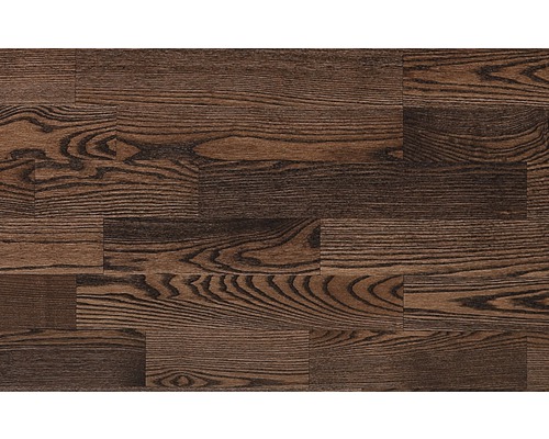 Närbild av ett trägolv med mörk trästruktur