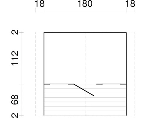 Teknisk ritning av en trappa med mått