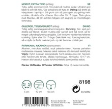 Information om sådd och skörd av morötter på en förpackning