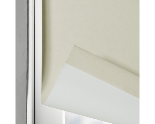 Beige mörkläggningsrullgardin i detaljvy