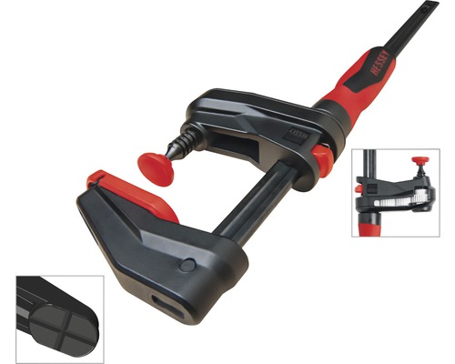 Bessey enhandsspännare med plastbackar