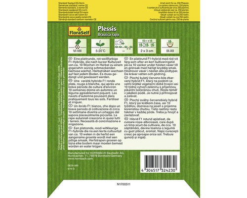 Fröförpackning för rova Plessis av sorten Brassica rapa