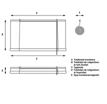 Hissgardin HASTA Lina gråmeleradrad 160x160cm-thumb-1