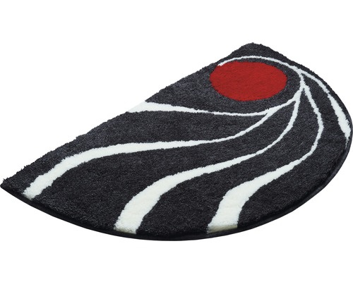 Halvrund matta med abstrakt mönster för inomhusbruk