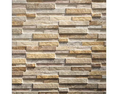 Stenbeklädnad med horisontella, rektangulära stenelement