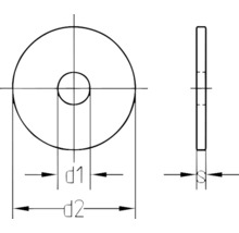 Rundbricka med stor ytterdiameter 5,3x15mm elförzinkad 100 styck-thumb-1