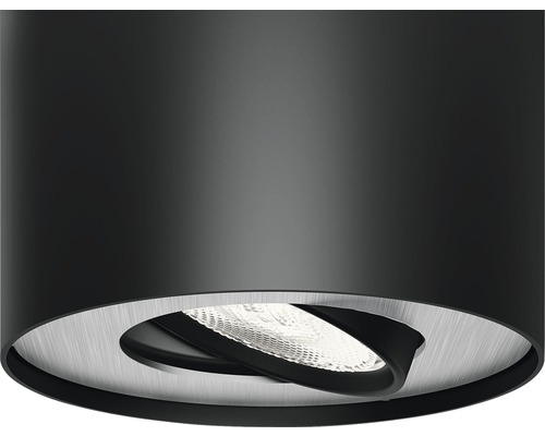 Svart taklampa med cylindrisk lampskärm