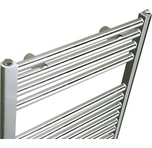 Detaljvy av en handdukstork med horisontella värmerör