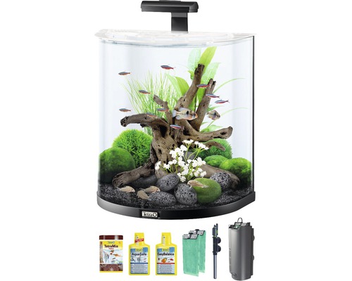 Tetra AquaArt komplett akvarieset med fiskar, växter, dekorationer och tillbehör