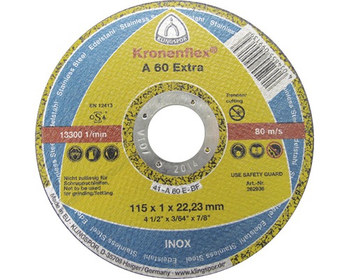 Kapskiva med måtten 115 x 1 x 22,23 millimeter.